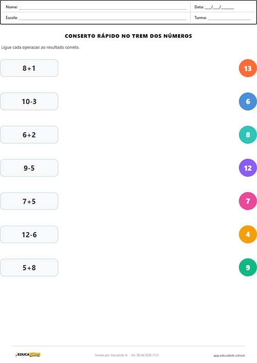 Atividade ligar operação