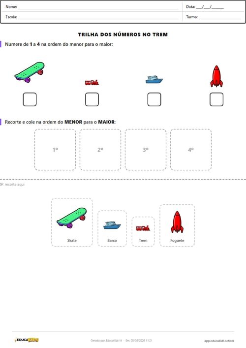 Atividade ordenação numérica